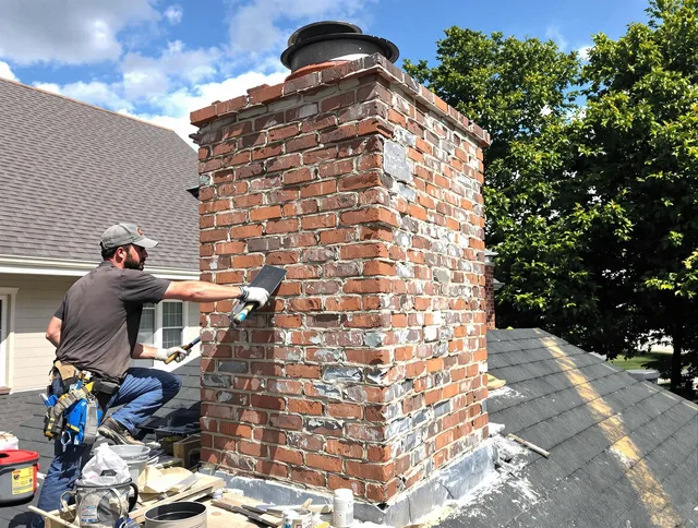 Completed chimney rebuild by Bristol Chimney Sweep in Bristol, CT