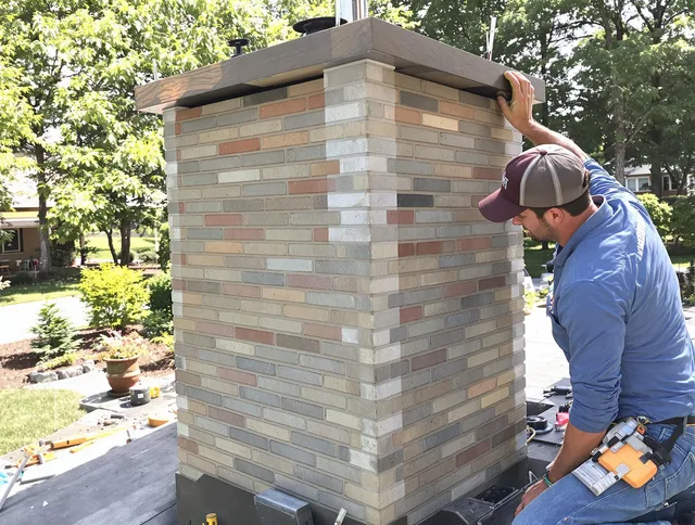 Bristol Chimney Sweep completing a modern chimney remodel in Bristol, CT