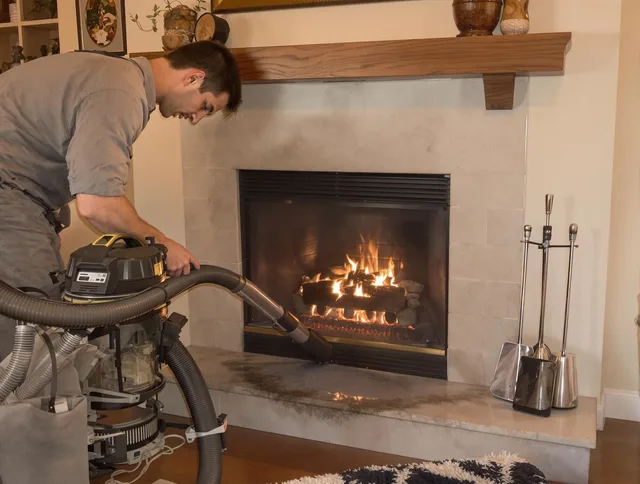Routine fireplace upkeep by Bristol Chimney Sweep in Bristol, CT