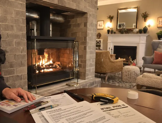 Bristol Chimney Sweep verifying fireplace safety measures in Bristol, CT